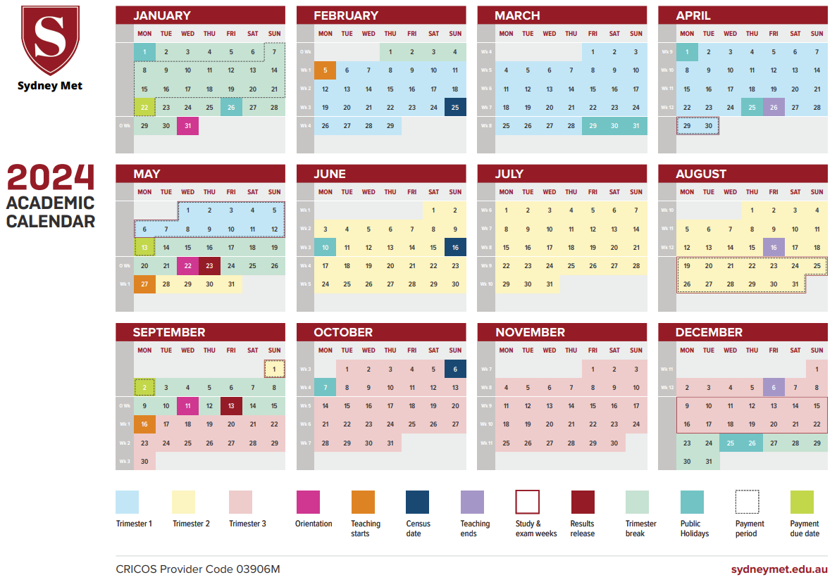 Academic Calendar (2024)